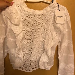 Asos white long sleeve top